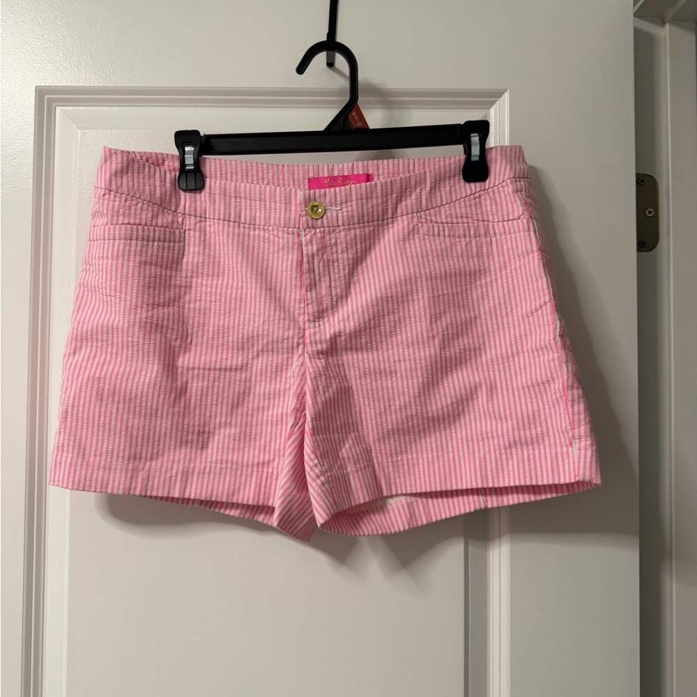 Pink Seersucker Women's Shorts - Classic Summer Style
